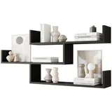 Mirjan24 Wandregal Trio 119 x 18 x 55 cm Schwarz