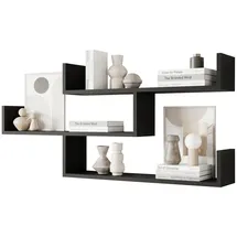 Mirjan24 Wandregal Trio 119 x 18 x 55 cm Schwarz