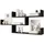 Mirjan24 Wandregal Trio 119 x 18 x 55 cm Schwarz