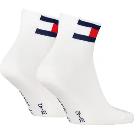 Tommy Hilfiger TH UNI TJ QUARTER 2P FLAG Socken 2er Pack Weiß 39-42