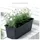 Prosperplast Blumenkasten 49 x 15,5 x 17,5 cm Anthrazit Komplettset