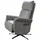 KAWOLA Relaxsessel NAMA Leder 78 x 111 x 86 cm Grau drehbar mit Kopfteil