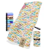 NirvanaShape Strandtuch XXL - Strandhandtuch mit über 32 Strand-Muster - schnelltrocknende Mikrofaser Badetuch, Microfaser Handtuch, Badehandtuch - 200 x 90 cm