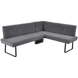 K+W Komfort & Wohnen Eckbank K+W KOMFORT & WOHNEN, grau, B:207cm H:87cm T:157cm, Sitzbänke, Eckbank, Polstereckbank in Spitzkissenoptik, Sitz und Rücken gesteppt