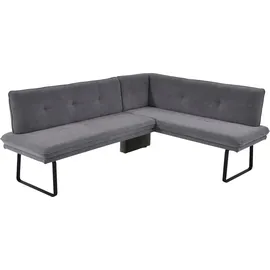 K+W Komfort & Wohnen Eckbank K+W KOMFORT & WOHNEN, grau, B:207cm H:87cm T:157cm, Sitzbänke, Eckbank, Polstereckbank in Spitzkissenoptik, Sitz und Rücken gesteppt