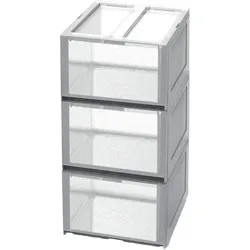 Tontarelli - Aufbewahrungsmöbel Modell Modular (3 hohe Schubladen und 2 Organizer)