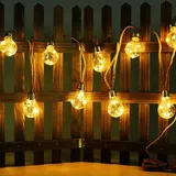GLOBO LED Lichterkette Hanfseil 5,7 m warmweiß