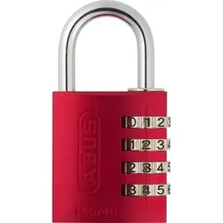 AV-Zahlen-Vorhangschloss 145/40, Aluminium massiv, rot