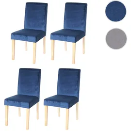 MCW Esszimmerstuhl Littau Samt petrol-blau 4er Set
