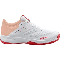 Wilson Damen Kaos Stroke 2.0 Tennis Shoe, White/Peach Parfait/Infrared, 39 1/3 EU