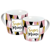 Geda Labels Tasse Super Mama Muster 300ml