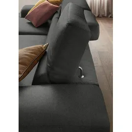 W.Schillig Eckcouch Polyester 3-Sitzer Grau