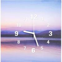 MCW LED-Bild, Leuchtbild Leinwandbild Wandbild, Timer Steg flackernd Wanduhr 110x55cm