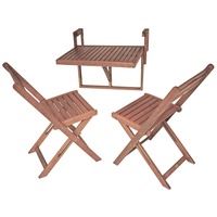 Balkon Hängetisch Set Balkonset Gartenmöbel Terrassenmöbel Gartenstet Eukalyptus