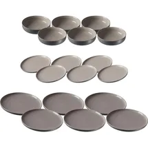 Ritzenhoff & Breker Jasper Teller & Schalenset 18-tlg. grau