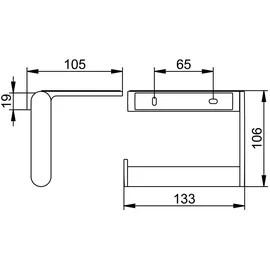 Keuco Plan Toilettenpapierhalter mit Ablage, verchromt