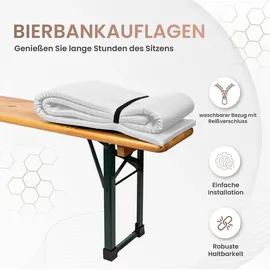 TexDeko Bankauflage 220 x 25 x 4 cm weiß 1 St.