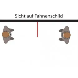 Dreifke® | Schild Rettungszeichen, Erste Hilfe E003 Fahnenschild - 300x300x1 mm Kunststoff langnachleuchtend