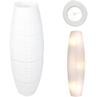 Euyaita Papier Stehlampe Lampenschirm Standleuchte Ersatzschirme Lampenschirm aus Papier Papierschirm Standleuchte Schirm Ersatz Reispapier Stehlampe Lampenschirm für Wohnzimmer Schlafzimmer (110CM)