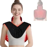 Rotlichtlampe Therapie Infrarotlampe Matte Schulter und Hals - 104 LEDs Red Light Therapy für den Körper, 660 nm Rotlicht und 850 nm Nahinfrarot-Lichttherapie Gerätematte Lindert Rückenschmerzen