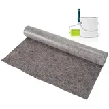 Jopassy 1x 50m Rolle Abdeckvlies Malervlies Schutzvlies Vlies für Maler und Heimwerker 220 g/m2 2 Stück - Grau