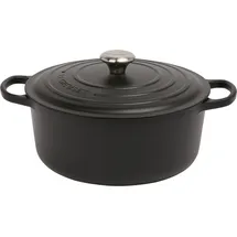 Le Creuset Signature Bräter 28 cm rund schwarz glänzend