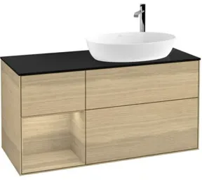V&B Waschtischunterschrank Wandbeleuchtung Finion 120cm, Pl bla m, Reg Oa ven, Oa ven