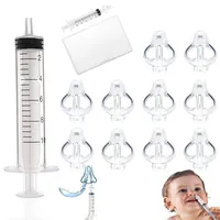 JYXNU 1 pcs nasensauger Babyspritze Neti Rinser, 10 Stück Spitze der Baby Nasendusche, Tragbarer Wiederverwendbarer nasendusche nasenspülung Baby, Ersatz von Silikon Spitze Geeignet für Nasenspritzen