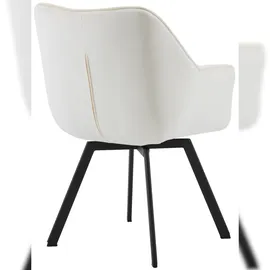 CLP 2er Set Esszimmerstuhl Jordi Samt creme