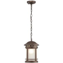 Maytoni Moderne Outdoor Pendelleuchte Salamanca 1x E27 excl. Braun aus Aluminum Energieeffizient 60W für Gärten, Terrassen, Außenanlagen