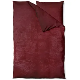 nyvi Winter Bettwäsche Set DreamScience Cashmere Touch - Kuschelweich & Wärmend - Mit Reißverschluss Größe:135x200 + 80x80 cm bordeaux