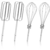 4 Stück Aufsätze Schläger für Handmixer, 2 Stile Edelstahl Hand Mixer Beaters Attachments Elektromixer Teile für Handmixer 62682RZ 62692 62695V 64699