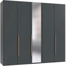 WIMEX Drehtürenschrank London 225 x 208 x 58 cm Schwarz