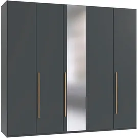 WIMEX Drehtürenschrank London 225 x 208 x 58 cm Schwarz
