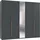 WIMEX Drehtürenschrank London 225 x 208 x 58 cm Schwarz