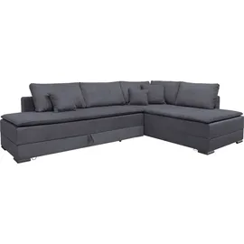 Home Affaire Eckcouch Cord 3-Sitzer Grau