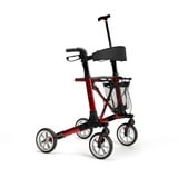 Vermeiren Reise - Rollator Quadri Light | 3-fach faltbar, ultraklein, ROT 1 St