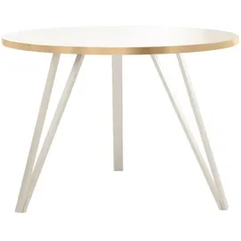 Möbel Kraft Couchtisch Weiß Holz Rund 67 x 45 cm