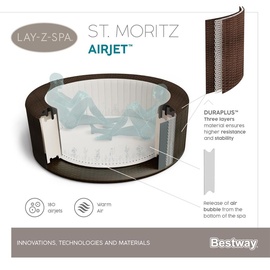 BESTWAY Lay-Z-Spa St. Moritz AirJet Whirlpool Ø 216 x 71 cm