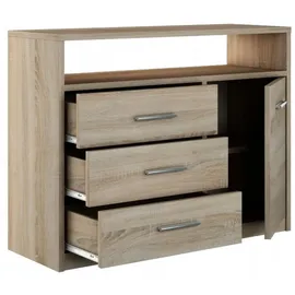matkam Bodo 98 x 75 x 35 cm Sonoma Eiche mit 3 Schubladen / Eiche