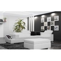 JVmoebel Ecksofa Sofa Eckgarnitur L Form Polster Ecke Couch Sitz Möbel Couchen Schwarz, Made in Europa weiß