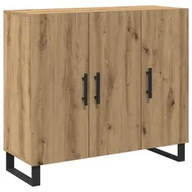 vidaXL Sideboard mit 3 Türen Artisan Eiche 90x34x80 cm Holzwerkstoff