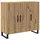 vidaXL Sideboard mit 3 Türen Artisan Eiche 90x34x80 cm Holzwerkstoff