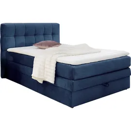 Jockenhöfer Gruppe Boxspringbett Amy, mit Bettkasten und Kaltschaum-Topper, blau
