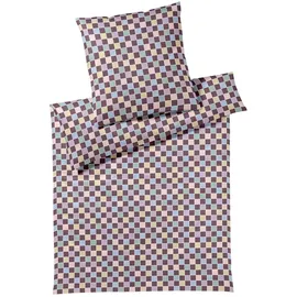 ELEGANTE Scrabble Kariert Lila 155 x 220 cm + 80 x 80 cm