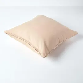 Homescapes Kissenbezug Unifarben 60 x 60 cm Beige