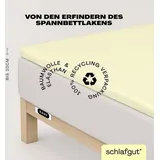 Easy Spannbettlaken für Topper Jersey Elasthan 90 x 190 - 100 x 220 cm yellow light