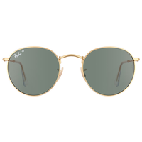 Ray Ban Round Metal RB3447 112/58 50-21 matte gold/polarized green classic