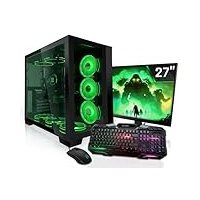 SYSTEMTREFF Gaming Komplett PC Set AMD Ryzen 7 7700 8x5.3GHz | AMD Radeon RX 6800 DX12 | 1TB M.2 NVMe | 32GB DDR5 RAM | WLAN Desktop Paket Computer für Gamer, Gaming