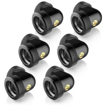 RAIJINTEK PELIAS D160906, 16mm, 90 Grad Adapter - 6er-Pack, schwarz